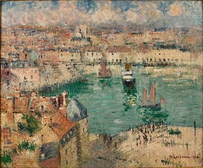 The Port of Dieppe by Gustave Loiseau
